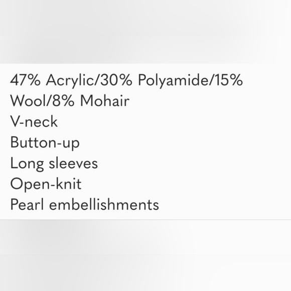 NWT FRNCH blush cardigan with pearl accents size small - Picture 15 of 16